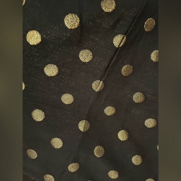 Talbots RSVP Women’s 8P Black Ankle Pants with gold metallic dots - Picture 5 of 16